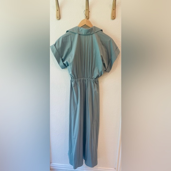 Abercrombie & Fitch Utility Maxi Shirt Dress in Sage Green Size XXS - Picture 3 of 3